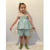 Arshiner Toddler Baby Girls Summer Clothes 2 Piece Outfits Ruffle Hem Camisole & Shorts Set with Pockets Cute Tracksuit 2-8Y(Light Green)
