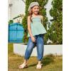 Arshiner Toddler Baby Girls Summer Clothes 2 Piece Outfits Ruffle Hem Camisole & Shorts Set with Pockets Cute Tracksuit 2-8Y(Light Green)