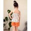 Arshiner Toddler Baby Girls Summer Clothes 2 Piece Outfits Ruffle Hem Camisole & Shorts Set with Pockets Cute Tracksuit 2-8Y(Orange)