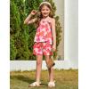 Arshiner Toddler Baby Girls Summer Clothes 2 Piece Outfits Ruffle Hem Camisole & Shorts Set with Pockets Cute Tracksuit 2-8Y(Purple)