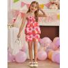 Arshiner Toddler Baby Girls Summer Clothes 2 Piece Outfits Ruffle Hem Camisole & Shorts Set with Pockets Cute Tracksuit 2-8Y(Purple)
