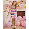 Arshiner Toddler Baby Girls Summer Clothes 2 Piece Outfits Ruffle Hem Camisole & Shorts Set with Pockets Cute Tracksuit 2-8Y(Rainbow)