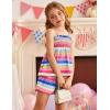 Arshiner Toddler Baby Girls Summer Clothes 2 Piece Outfits Ruffle Hem Camisole & Shorts Set with Pockets Cute Tracksuit 2-8Y(Rainbow)
