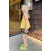 Arshiner Toddler Baby Girls Summer Clothes 2 Piece Outfits Ruffle Hem Camisole & Shorts Set with Pockets Cute Tracksuit 2-8Y(Yellow)