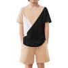 Arshiner Toddler Boy Summer Clothes Outfits Kids Colorblock Short Sleeve T-shirt Shorts Set 2-7 Years(Khaki)