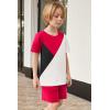 Arshiner Toddler Boy Summer Clothes Outfits Kids Colorblock Short Sleeve T-shirt Shorts Set 2-7 Years(Red)