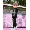 Arshiner Toddler Boys Plaid Shirt Tops Pants Set Hoodie Sweatsuit for Fall Winter Spring Outfits 2-8 Years(Black & Grey Plaid)