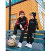 Arshiner Toddler Boys Plaid Shirt Tops Pants Set Hoodie Sweatsuit for Fall Winter Spring Outfits 2-8 Years(Black & Grey Plaid)