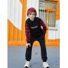 Arshiner Toddler Boys Plaid Shirt Tops Pants Set Hoodie Sweatsuit for Fall Winter Spring Outfits 2-8 Years(Black & Red Plaid)