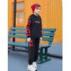 Arshiner Toddler Boys Plaid Shirt Tops Pants Set Hoodie Sweatsuit for Fall Winter Spring Outfits 2-8 Years(Black & Red Plaid)