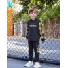 Arshiner Toddler Boys Plaid Shirt Tops Pants Set Hoodie Sweatsuit for Fall Winter Spring Outfits 2-8 Years(Black & Yellow Plaid)