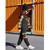Arshiner Toddler Boys Plaid Shirt Tops Pants Set Hoodie Sweatsuit for Fall Winter Spring Outfits 2-8 Years(Black & Yellow Plaid)