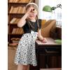 Arshiner Toddler Dress Girls Ruffle Sleeve Summer Dresses Cute Bow Tie Botton Down Party Sundress for 2-7 Years(Black Cow)