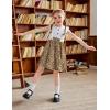 Arshiner Toddler Dress Girls Ruffle Sleeve Summer Dresses Cute Bow Tie Botton Down Party Sundress for 2-7 Years(White Leopard)