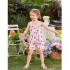Arshiner Toddler Girl Summer Clothes 2 Piece Loose Spaghetti Strap Tank Top and Short Set Kids Clothing Sets with Pockets(Colorful Flower)