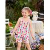 Arshiner Toddler Girl Summer Clothes 2 Piece Loose Spaghetti Strap Tank Top and Short Set Kids Clothing Sets with Pockets(Colorful Flower)