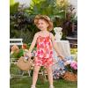 Arshiner Toddler Girl Summer Clothes 2 Piece Loose Spaghetti Strap Tank Top and Short Set Kids Clothing Sets with Pockets(Hawaiian Style)