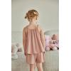 Arshiner Toddler Girl Summer Clothes 2 Piece Loose Spaghetti Strap Tank Top and Short Set Kids Clothing Sets with Pockets(Light Pink)