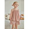 Arshiner Toddler Girl Summer Clothes 2 Piece Loose Spaghetti Strap Tank Top and Short Set Kids Clothing Sets with Pockets(Light Pink)
