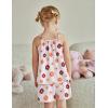Arshiner Toddler Girl Summer Clothes 2 Piece Loose Spaghetti Strap Tank Top and Short Set Kids Clothing Sets with Pockets(Pink Orange Flower)
