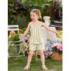 Arshiner Toddler Girl Summer Clothes 2 Piece Loose Spaghetti Strap Tank Top and Short Set Kids Clothing Sets with Pockets(Yellow Flower)