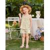 Arshiner Toddler Girl Summer Clothes 2 Piece Loose Spaghetti Strap Tank Top and Short Set Kids Clothing Sets with Pockets(Yellow Flower)
