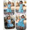 Arshiner Toddler Girls Dresses Flutter Sleeve Decorative Button Down A-line Sundress(Floral Blue)