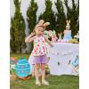 Arshiner Toddler Girls Summer Outfit Sleeveless Ruffle Top and Elastic Shorts Set Kids Short Set for 2-8 Years(White Flower)