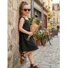 Arshiner Toddler Summer Dress Little Girls Sleeveless Bowknot Sundress Casual Beach Party Dresses with Pocket(Black)
