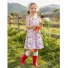 Arshiner Toddler Summer Dress Little Girls Sleeveless Bowknot Sundress Casual Beach Party Dresses with Pocket(Pink Floral)
