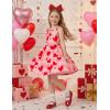 Arshiner Toddler Summer Dress Little Girls Sleeveless Bowknot Sundress Casual Beach Party Dresses with Pocket(Red Heart)