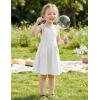 Arshiner Toddler Summer Dress Little Girls Sleeveless Bowknot Sundress Casual Beach Party Dresses with Pocket(White)