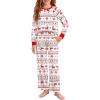 Arshiner Girls Christmas Pajamas Holiday Pjs for Kids Santa Long Sleeve Sleepwear(Red Reindeer)