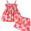 Arshiner Toddler Baby Girls Summer Clothes 2 Piece Outfits Ruffle Hem Camisole & Shorts Set with Pockets Cute Tracksuit 2-8Y(Purple)