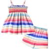 Arshiner Toddler Baby Girls Summer Clothes 2 Piece Outfits Ruffle Hem Camisole & Shorts Set with Pockets Cute Tracksuit 2-8Y(Rainbow)