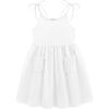 Arshiner Toddler Summer Dress Little Girls Sleeveless Bowknot Sundress Casual Beach Party Dresses with Pocket(White)