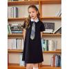 Arshiner Girls Dress Kids Short Sleeve Solid Color Casual T-Shirt Dress
