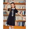 Arshiner Girls Dress Kids Short Sleeve Solid Color Casual T-Shirt Dress