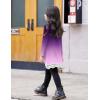 Arshiner Girls Tunic Tops Casual Basic Loose Soft Swing Pullover Long Blouse T-Shirt Tee(C Gradient Purple)