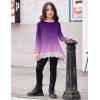 Arshiner Girls Tunic Tops Casual Basic Loose Soft Swing Pullover Long Blouse T-Shirt Tee(C Gradient Purple)