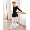 Arshiner Kid Girls Long Sleeve Shiny Ballet Dance Dress Tutu Skirted Leotard