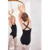 Arshiner Kids Girl’s Double Strap Slim Solid Camisole Leotard Black(FBA) 150(Age: 9-10Y)