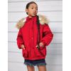 Arshiner Kids Girls Winter Coats Warm Thick Padded Hooded Fleece Lined Puffer Parka Jacket