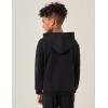 Arshiner Kids Unisex Athletic Black Hooded Sweatshirt Casual Hoodie for Boys and Girls Size 11 12