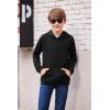 Arshiner Kids Unisex Athletic Black Hooded Sweatshirt Casual Hoodie for Boys and Girls Size 11 12