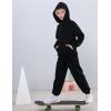 Arshiner Kids Unisex Athletic Black Hooded Sweatshirt Casual Hoodie for Boys and Girls Size 11 12