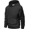 Arshiner Kids Unisex Athletic Black Hooded Sweatshirt Casual Hoodie for Boys and Girls Size 11 12