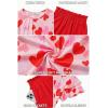Arshiner Girls 2 Piece Outfits Summer Ruffle Sleeve Top and Paperbag Waist Shorts Set with Pockets Size 5-13 Years(Red Heart)