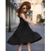 Arshiner Girls Summer Dress Casual Loose Sleeveless Sundress Flowy Beach Maxi Dresses with Pockets(Black)