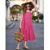 Arshiner Girls Summer Dress Casual Loose Sleeveless Sundress Flowy Beach Maxi Dresses with Pockets(Hot Pink)
